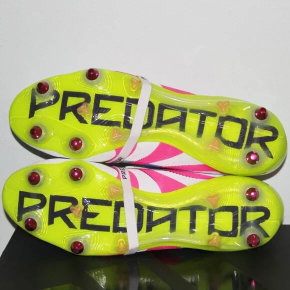 Adidas Predator Elite Fold-Over FT SG Soccer Cleats Men 10 11.5 White Pink